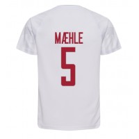 Billiga Danmark Joakim Maehle #5 Borta fotbollskläder VM 2022 Kortärmad